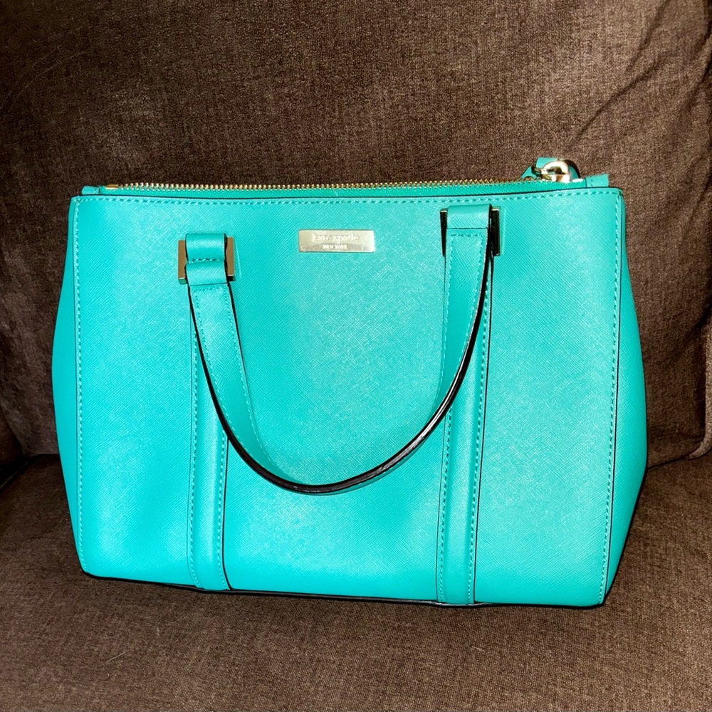 Kate spade aqua satchel purse